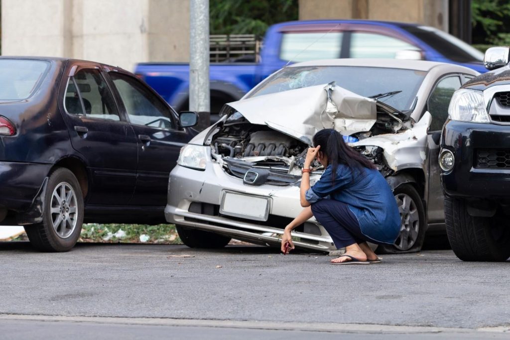 abdominal trauma caused by accident or injury.